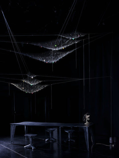 Silver Rain Crystal Chandelier