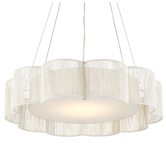 Silverleaf Paper Halo Chandelier
