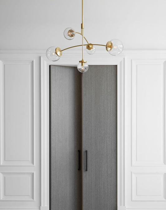 Silverset Glass Convertible Chandelier