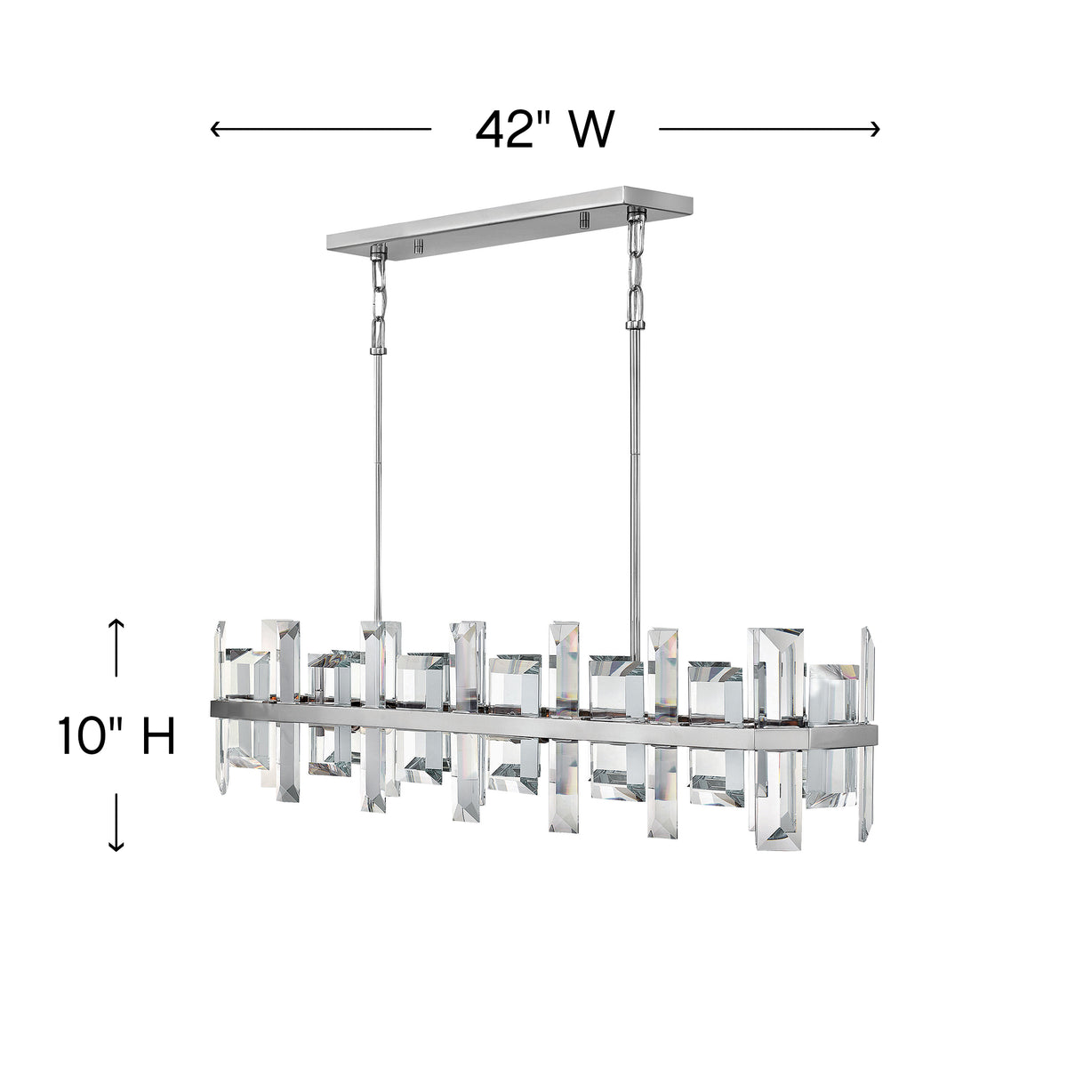 Silverspan Candelabra Linear Chandelier