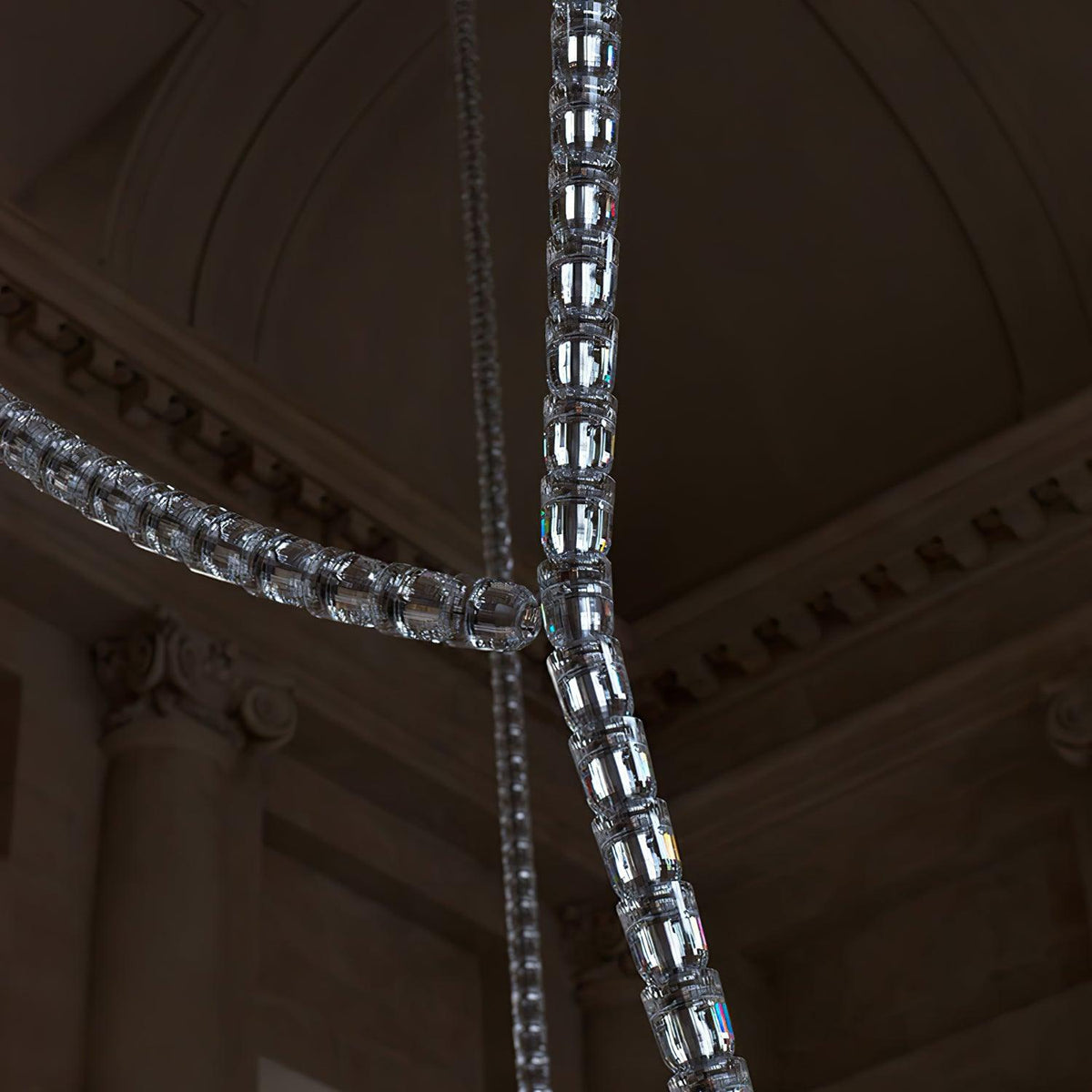 Sinuara Chrome LED Cascade Chandelier