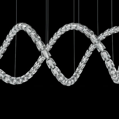 Sinuara Chrome LED Cascade Chandelier