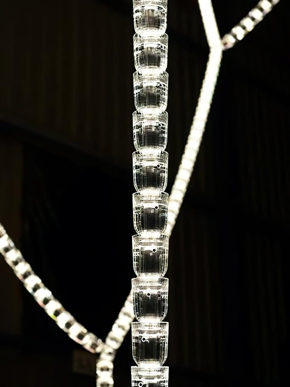 Sinuara Chrome LED Cascade Chandelier