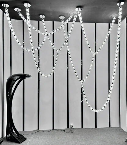 Sinuara Chrome LED Cascade Chandelier