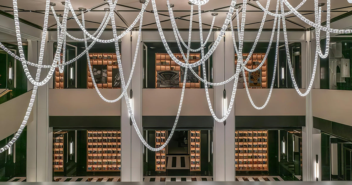 Sinuara Chrome LED Cascade Chandelier