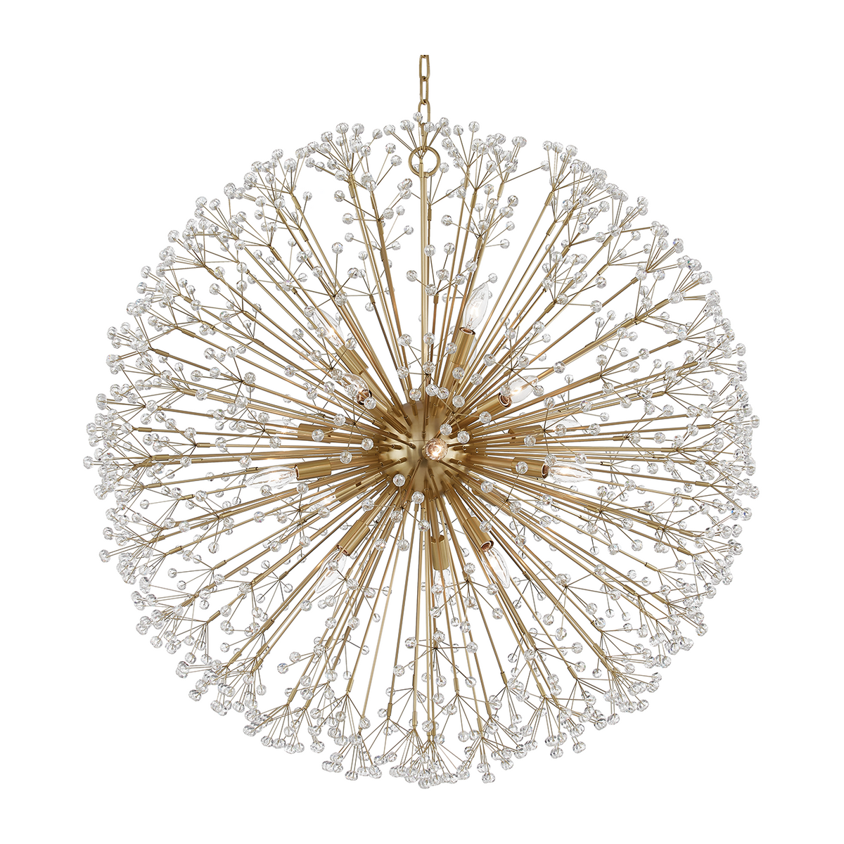 Sixteen-Light Refined Ceiling Chandelier