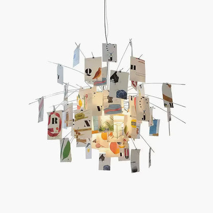 Sketchveil Chrome Paper Chandelier