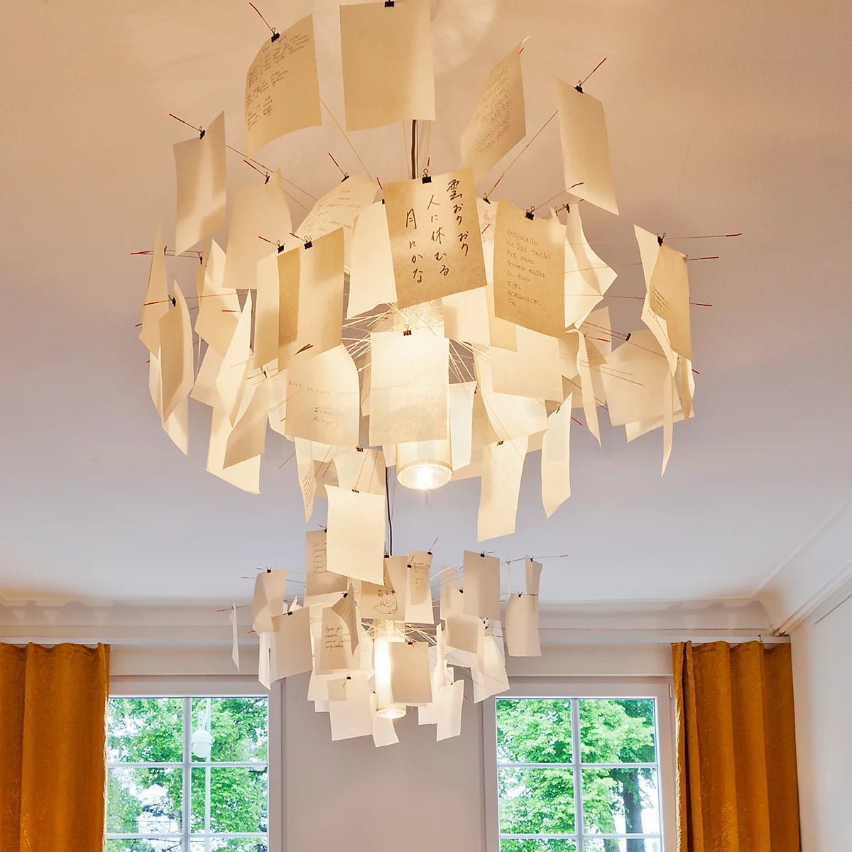 Sketchveil Chrome Paper Chandelier