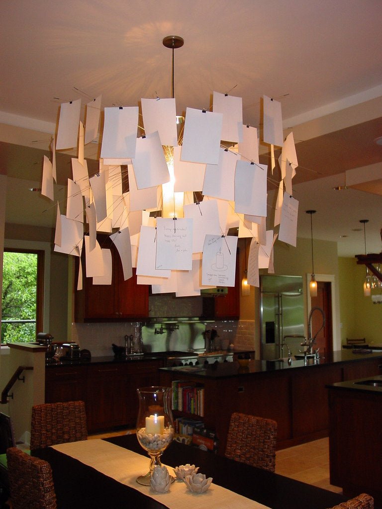 Sketchveil Chrome Paper Chandelier