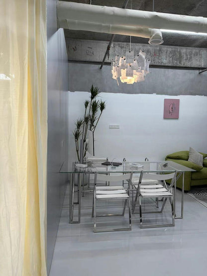 Sketchveil Chrome Paper Chandelier