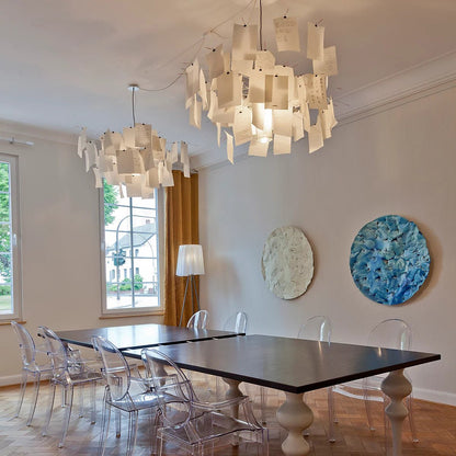 Sketchveil Chrome Paper Chandelier