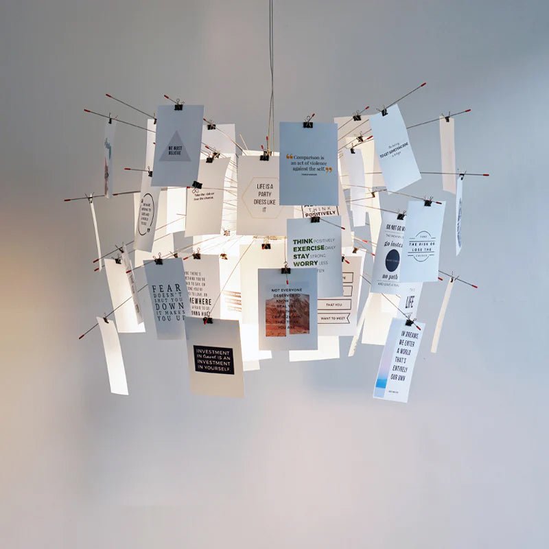Sketchveil Chrome Paper Chandelier