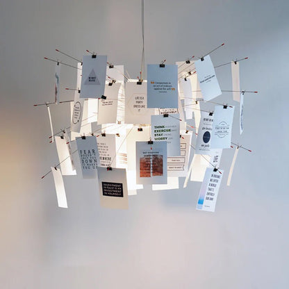 Sketchveil Chrome Paper Chandelier