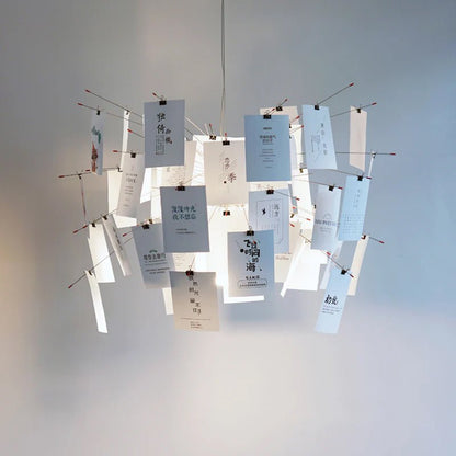 Sketchveil Chrome Paper Chandelier