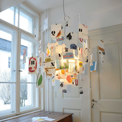 Sketchveil Chrome Paper Chandelier