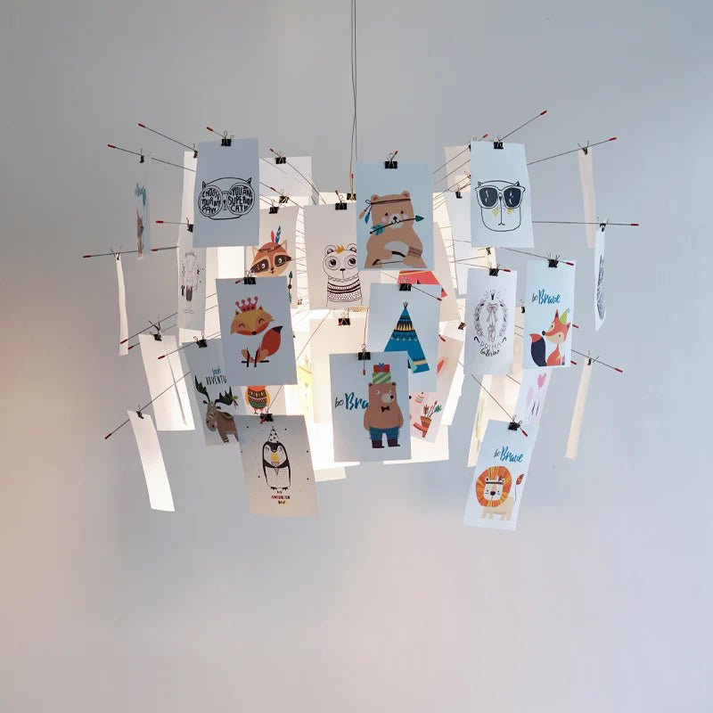 Sketchveil Chrome Paper Chandelier