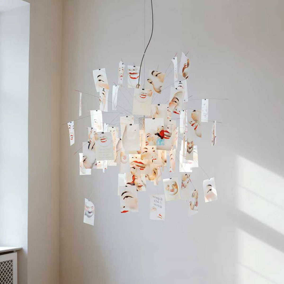 Sketchveil Chrome Paper Chandelier