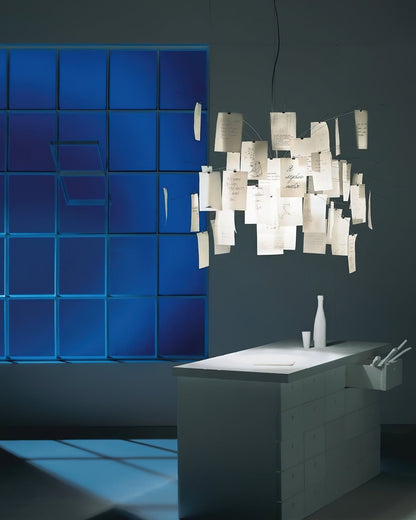 Sketchveil Chrome Paper Chandelier