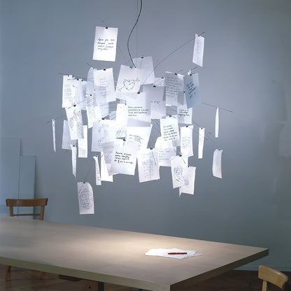 Sketchveil Chrome Paper Chandelier