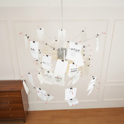 Sketchveil Chrome Paper Chandelier