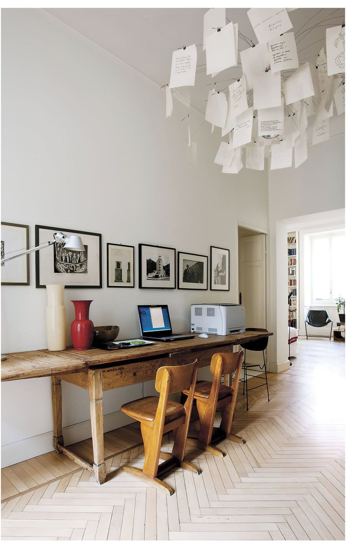 Sketchveil Chrome Paper Chandelier