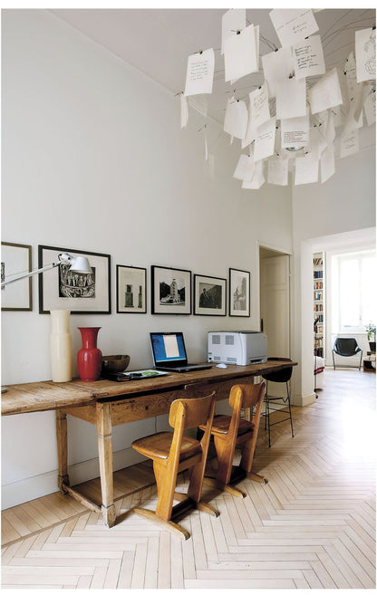 Sketchveil Chrome Paper Chandelier