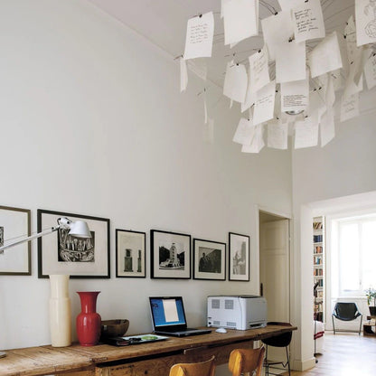 Sketchveil Chrome Paper Chandelier