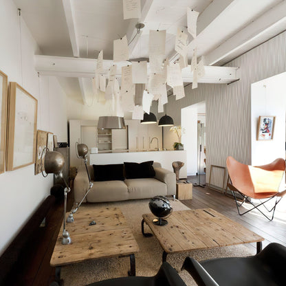 Sketchveil Chrome Paper Chandelier