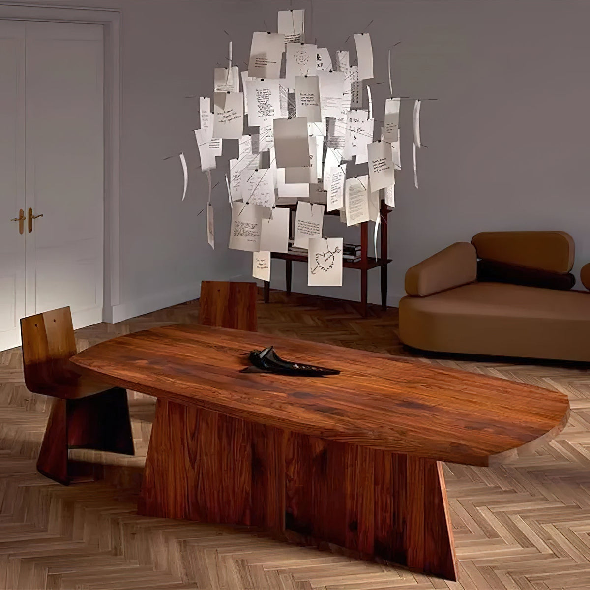 Sketchveil Chrome Paper Chandelier