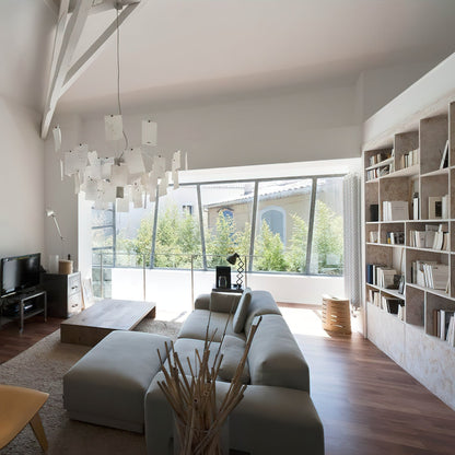 Sketchveil Chrome Paper Chandelier
