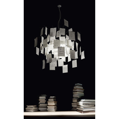 Sketchveil Chrome Paper Chandelier
