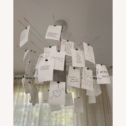 Sketchveil Chrome Paper Chandelier