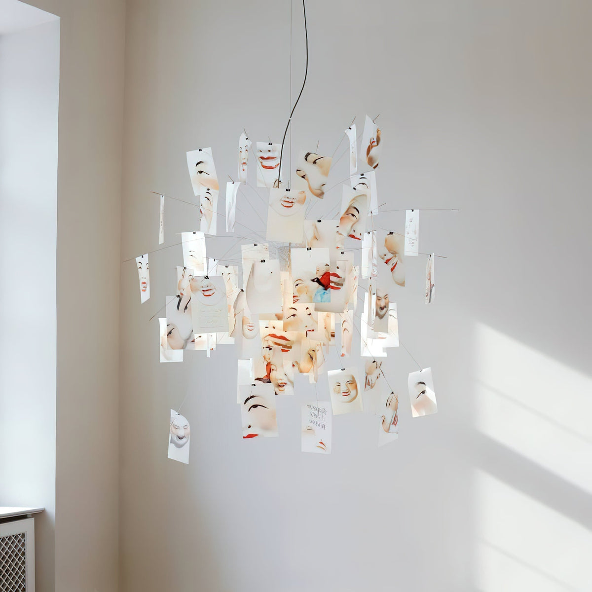Sketchveil Chrome Paper Chandelier