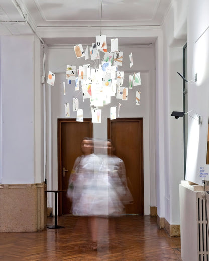 Sketchveil Chrome Paper Chandelier