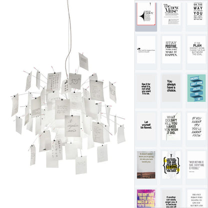 Sketchveil Chrome Paper Chandelier
