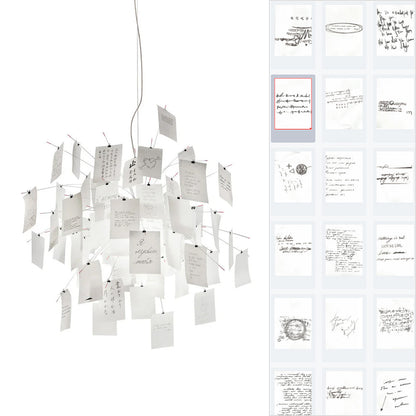 Sketchveil Chrome Paper Chandelier