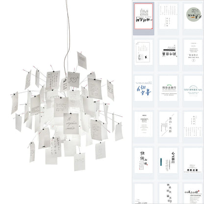 Sketchveil Chrome Paper Chandelier