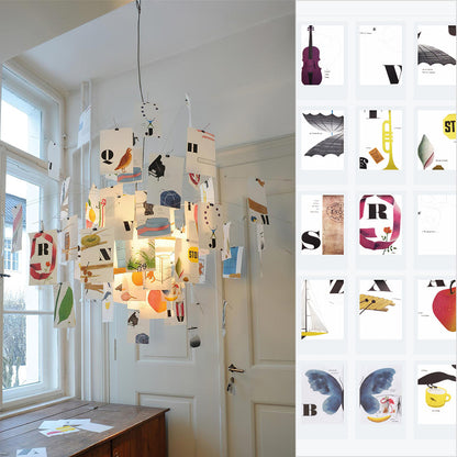 Sketchveil Chrome Paper Chandelier