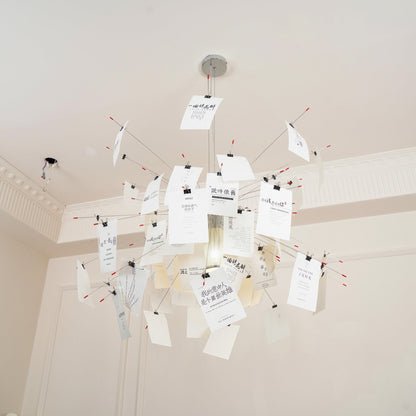 Sketchveil Chrome Paper Chandelier