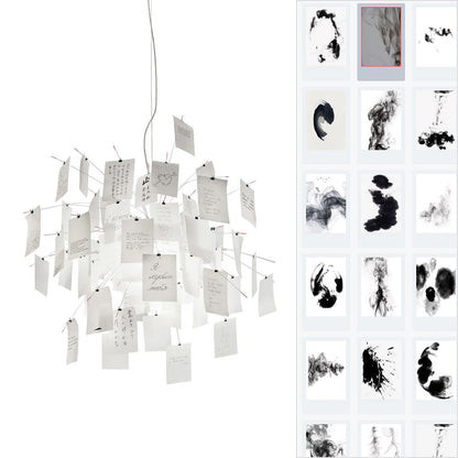 Sketchveil Chrome Paper Chandelier