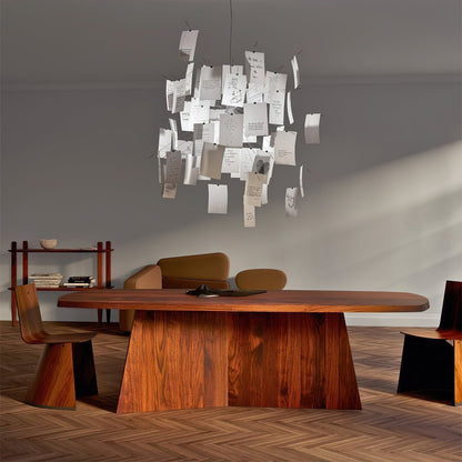 Sketchveil Chrome Paper Chandelier