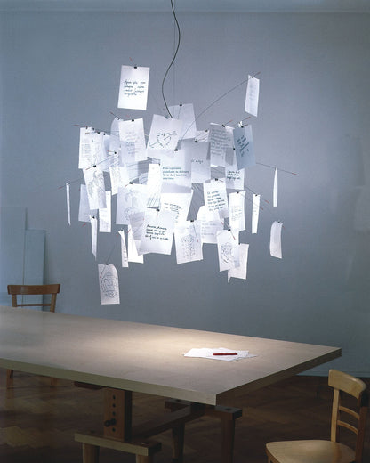 Sketchveil Chrome Paper Chandelier