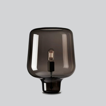 Teutonic Glass Table Lamp ∅ 9.4″ x H 14.5″ / Dia 24cm x H 37cm / Smoke Gray / US plug Table lamp