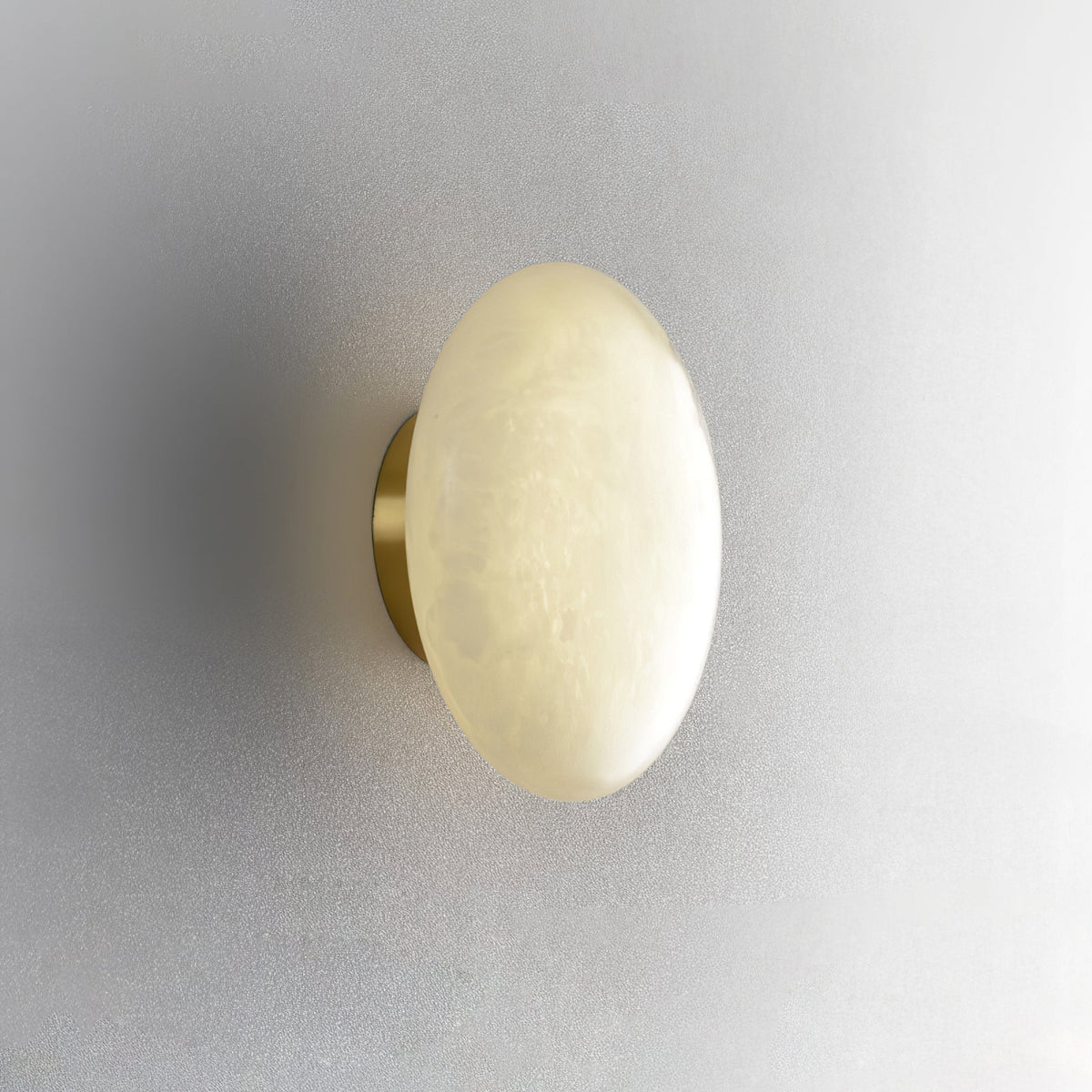 Smooth Alabaster Brass Black LED Ceiling Light
