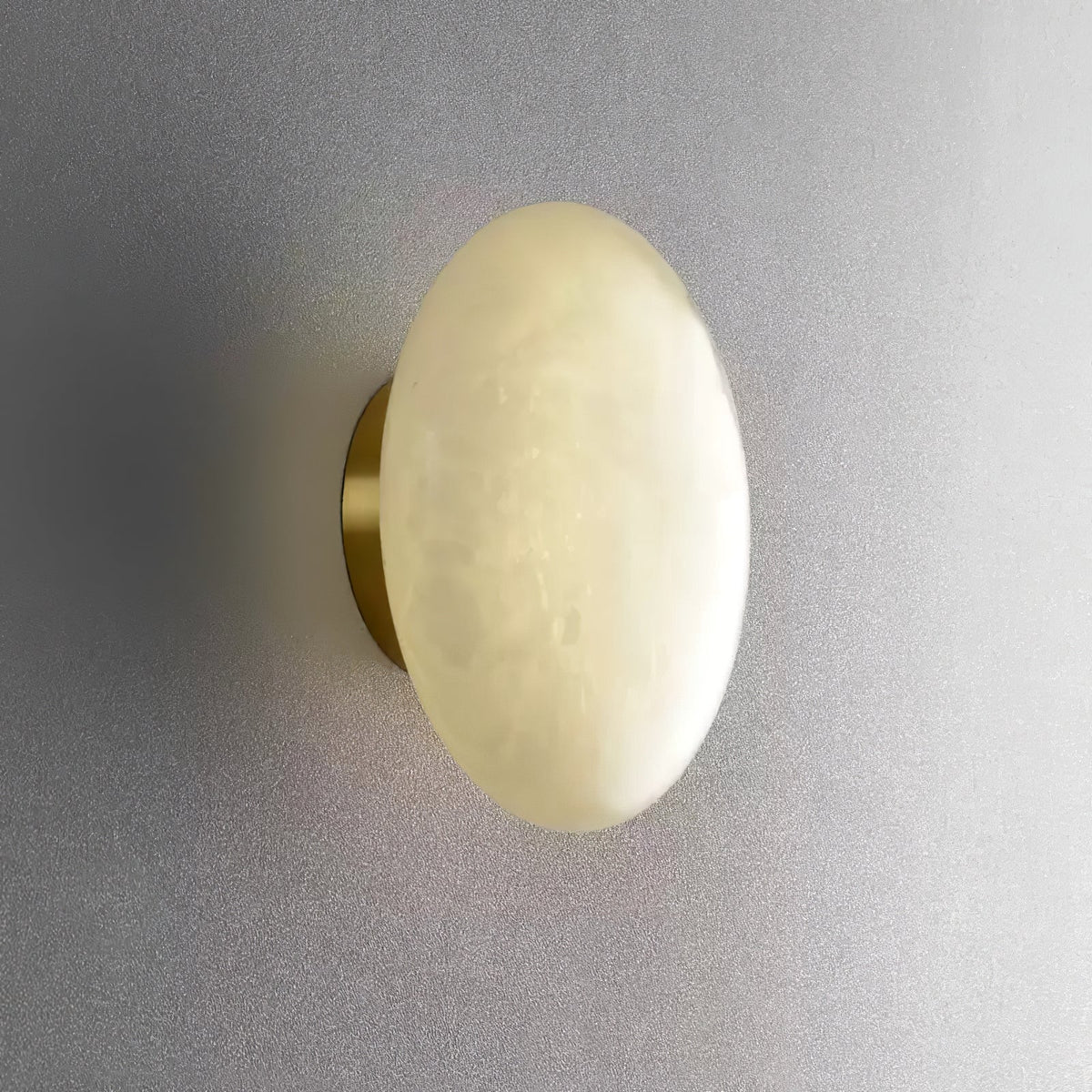 Smooth Alabaster Brass Black LED Ceiling Light