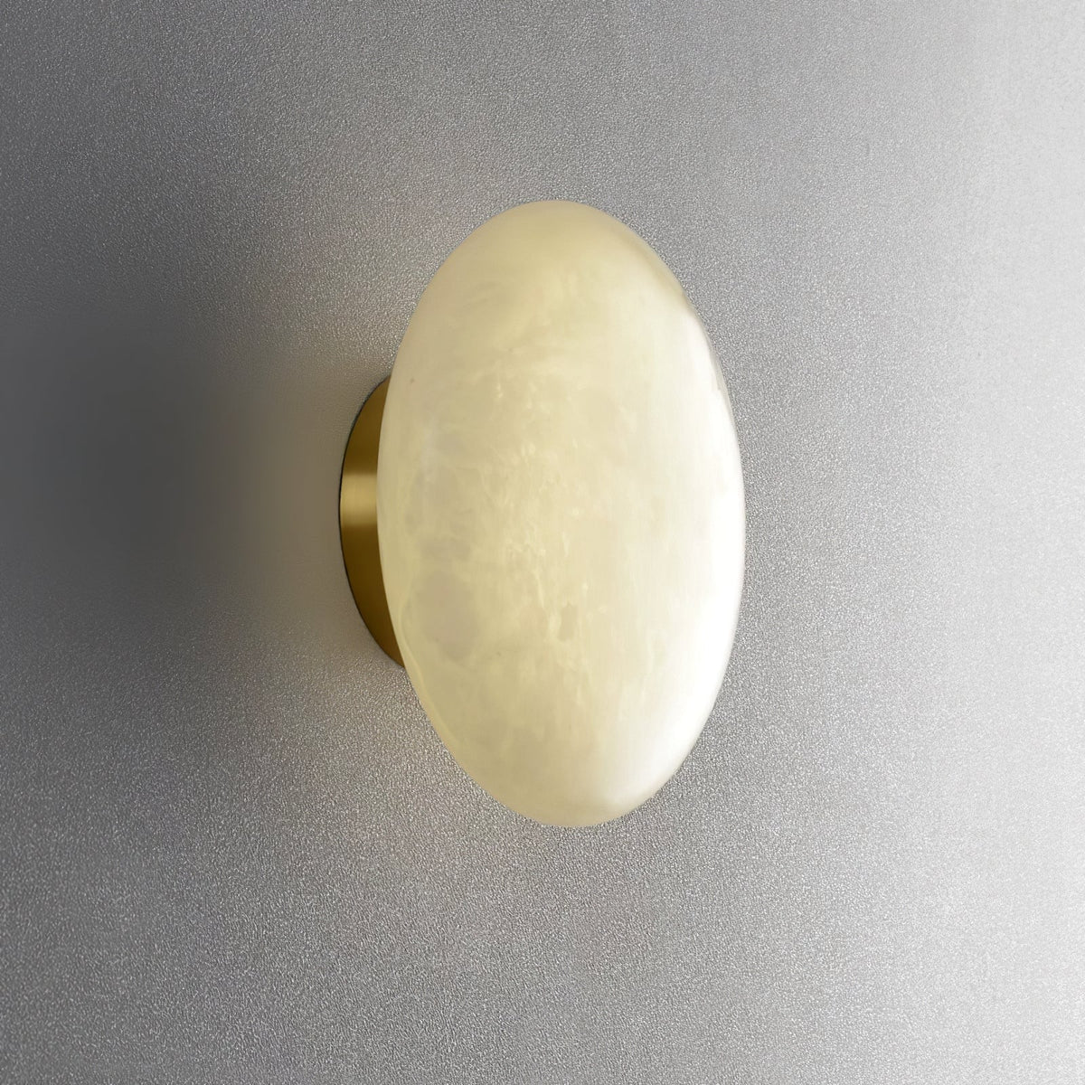 Smooth Alabaster Brass Black LED Ceiling Light