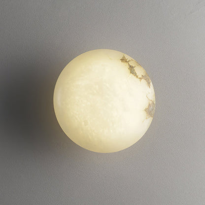 Smooth Alabaster Brass Black LED Ceiling Light
