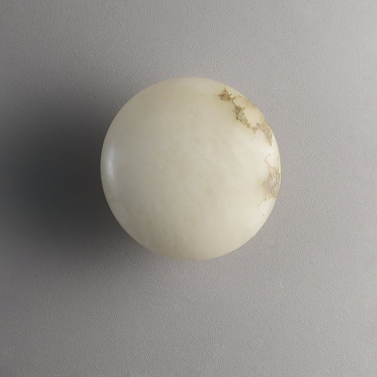 Smooth Alabaster Brass Black LED Ceiling Light