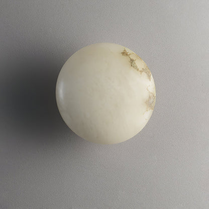 Smooth Alabaster Brass Black LED Ceiling Light