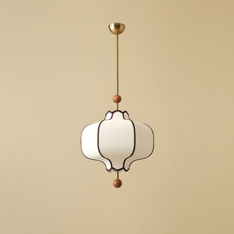 Soft Frame Gold Walnut Fabric Pendant